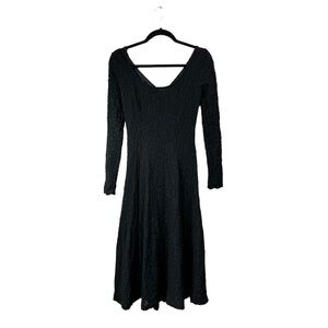 Vintage Lanz Size S/M Black All Over Lace Fit & Flare Dress Goth Witchy 80s 90s